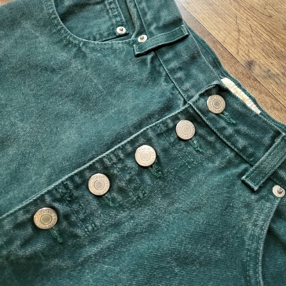 Vintage 90s Women’s Jordache Original Jeanjer Green Button Fly Jeans Size 13/14 - Picture 5 of 10